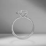 Cushion Cut Engagement Ring with Pavé Halo