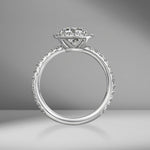 Round Brilliant Cut Engagement Ring with Diamond Pavé Halo