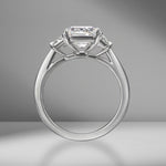 Emerald Cut Engagement Ring with Trapezoids