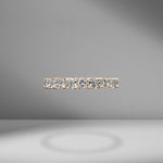 East-West Set Radiant Cut Eternity Band .15