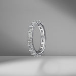 East-West Set Radiant Cut Eternity Band .15