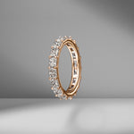 East-West Set Radiant Cut Eternity Band .15