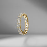 East-West Set Radiant Cut Eternity Band .15