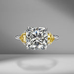 Cushion Cut with Fancy Intense Yellow Shields
