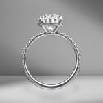 Pear Shape Engagement Ring with Diamond Pavé