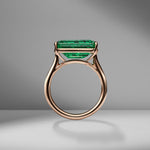 Emerald Cut Emerald East-West Ring