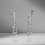 Pear Shape Diamond Cascade Earrings