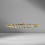 Bezel Set Diamond Tennis Bracelet - 2.15 Carats