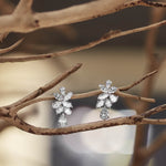 Pear & Marquise Diamond Drop Earrings