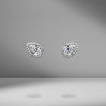 Pear Shape Diamond Studs with Micro Pavé Halo