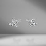 Diamond Cluster Stud Earrings