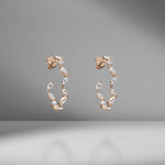 Zig Zag Marquise Hoops