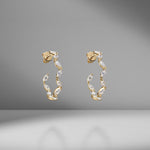 Zig Zag Marquise Hoops