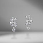 Pear & Marquise Diamond Drop Earrings
