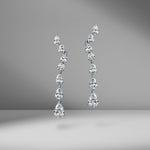 Wave Diamond Drop Earrings