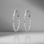 White Gold Multi-Shape Diamond Hoops
