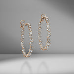 Rose Gold Multi-Shape Diamond Hoops
