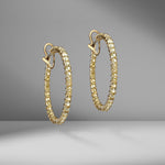 Fancy Yellow Cushion Cut Diamond Hoops