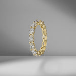 East-West Set Oval Cut Eternity Band .18