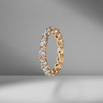 East-West Set Oval Cut Eternity Band .18