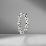 East-West Set Oval Cut Eternity Band .18