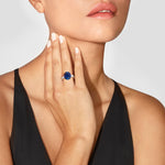 Oval Cut Sapphire and Diamond Ring by Material Good - Material Good