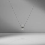 Emerald Cut Diamond Pendant