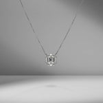 Emerald Cut Diamond Pendant