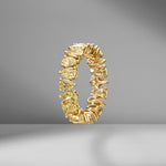 Fancy Yellow Pear Shape Eternity Band