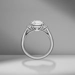 Asscher Cut Engagement Ring with Trapezoids