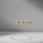 East-West Set Emerald Cut Eternity Band .30