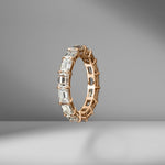 East-West Set Emerald Cut Eternity Band .30