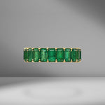 Emerald Cut Emerald Eternity Band