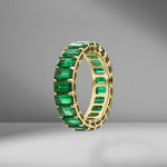 Emerald Cut Emerald Eternity Band