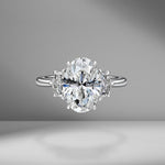 Oval Cut Engagement Ring with Epaulettes