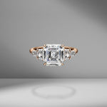 Asscher Cut Engagement Ring with Cadillacs & Bullets