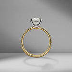 Emerald Cut Engagement Ring with Diamond Pavé