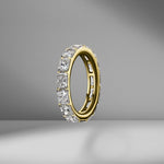 East-West Set Radiant Cut Eternity Band .30