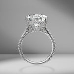 Pear Shape Engagement Ring with Diamond Pavé