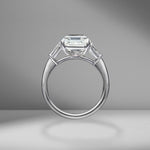 Asscher Cut Engagement Ring with Tapered Baguettes