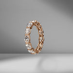 East-West Set Oval Cut Eternity Band .30