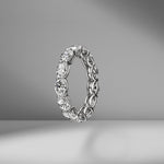 East-West Set Oval Cut Eternity Band .30