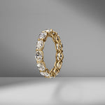 East-West Set Oval Cut Eternity Band .30