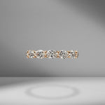East-West Set Oval Cut Eternity Band .30
