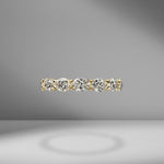 East-West Set Oval Cut Eternity Band .30