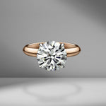 Round Brilliant Cut Solitaire Engagement Ring with Knife Edge Setting