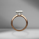 Round Brilliant Cut Solitaire Engagement Ring with Knife Edge Setting