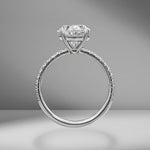 Oval Cut Engagement Ring with Diamond Pavé
