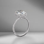Cushion Cut Engagement Ring with Pavé Halo