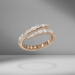 Two Row Baguette Coil Ring